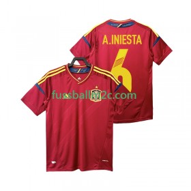 Fußballtrikots Spanien Andres Iniesta 6 2012 Retro Heim Trikotsatz